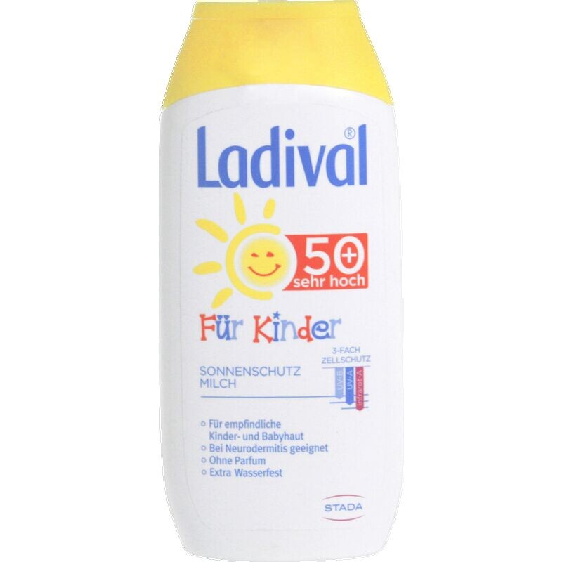 Детский солнцезащитный крем SPF 50+ Ladival, 200 ml
Детский солнцезащитный крем SPF 50+ Ladival, 200 ml