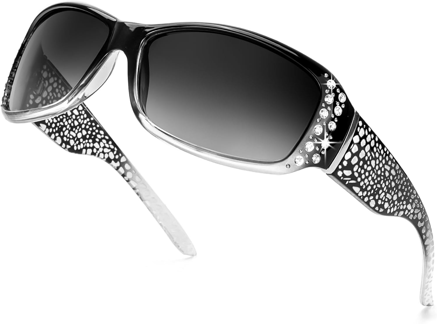 Женские поляризованные солнцезащитные очки IGnaef с украшениями из страз, защита от УФ-излучения UV400, подходят для вождения, рыбалки и покупок, A03 Gradient Black Frame/ Grey Polarized Lens
Женские поляризованные солнцезащитные очки IGnaef с украшениями из страз, защита от УФ-излучения UV400, подходят для вождения, рыбалки и покупок, A03 Gradient Black Frame/ Grey Polarized Lens