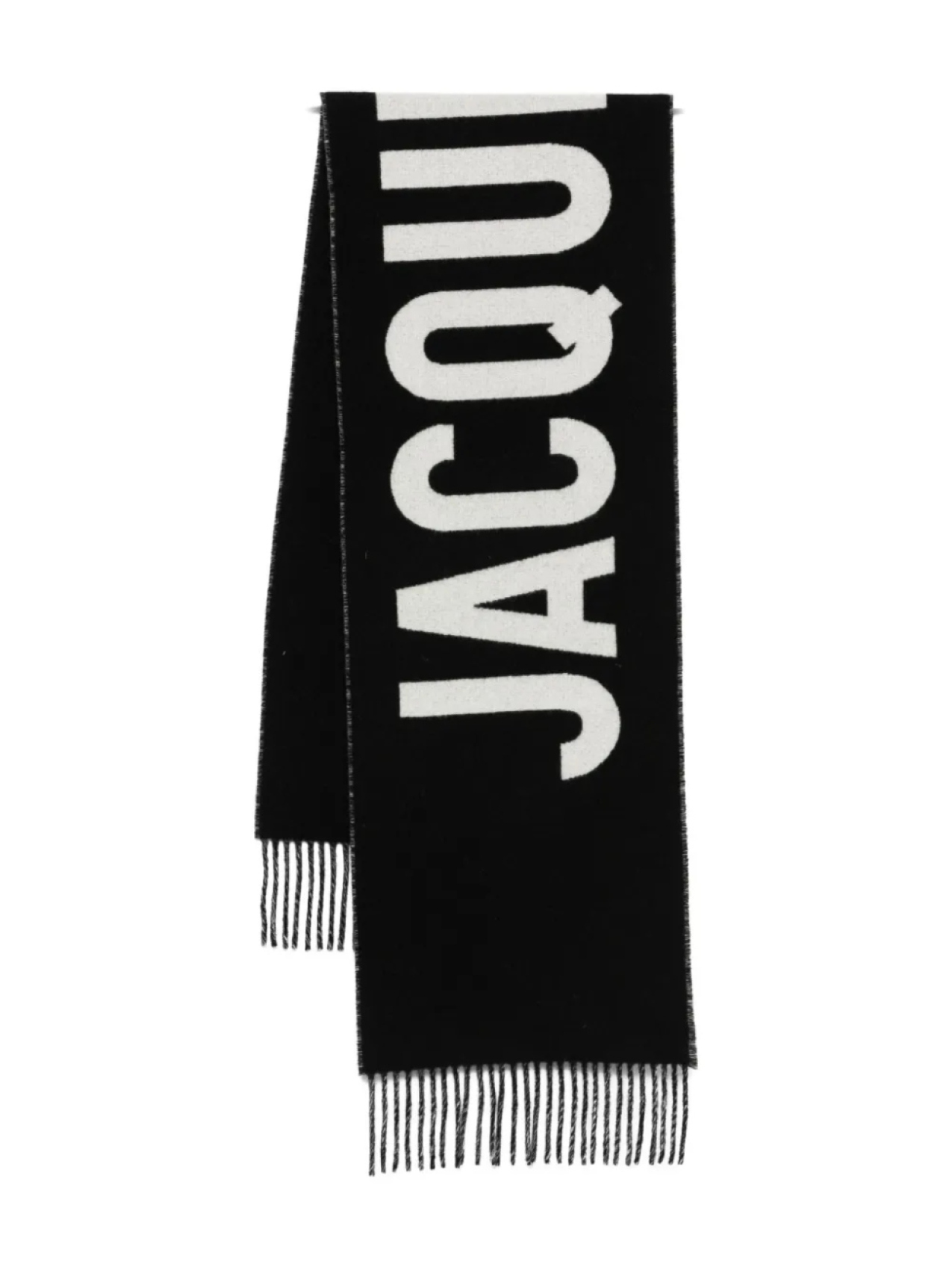 Шарф с вышитым логотипом Jacquemus, черный 
Шарф с вышитым логотипом Jacquemus, черный