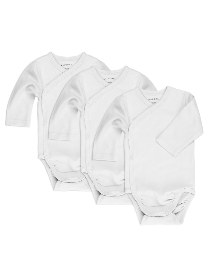 LaLoona Комплект из 3 боди с запахом - белые на белом фоне
LaLoona Комплект из 3 боди с запахом - белые на белом фоне