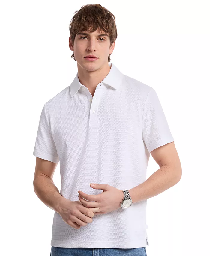 Мужская поло с коротким рукавом из пузырчатой вязки Michael Kors, белый
Мужская поло с коротким рукавом из пузырчатой вязки Michael Kors, белый