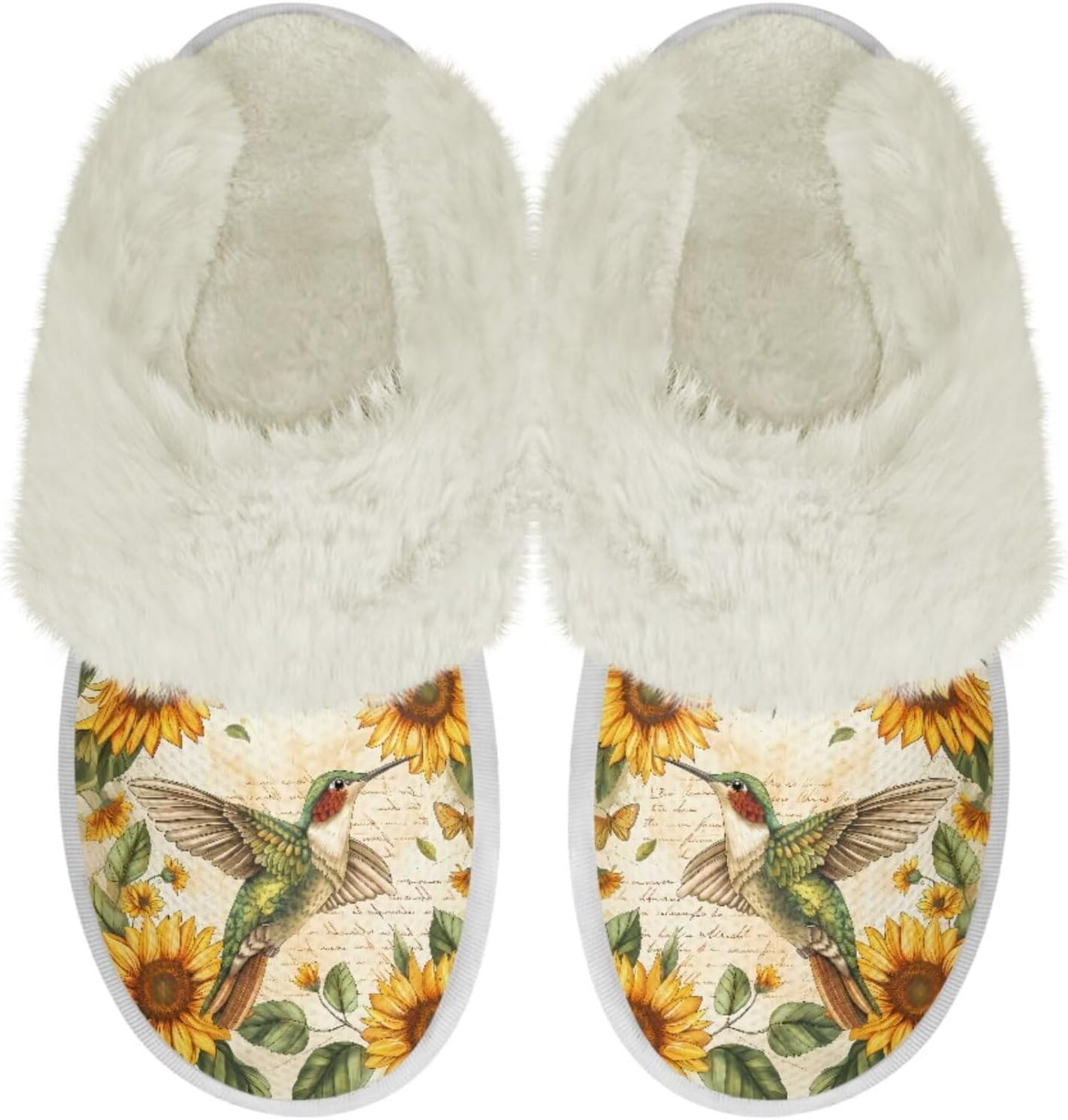 Тапочки для дома Binienty для женщин и мужчин, мягкие плюшевые, для утепления дома, Hummingbird Sunflower
Тапочки для дома Binienty для женщин и мужчин, мягкие плюшевые, для утепления дома, Hummingbird Sunflower