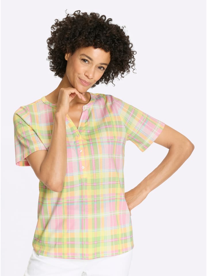 Рубашка с короткими рукавами в лимонно-розовую клетку. Sieh an!
Рубашка с короткими рукавами в лимонно-розовую клетку. Sieh an!