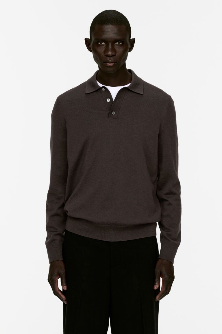 Поло из мериносовой шерсти Arket, коричневый
Поло из мериносовой шерсти Arket, коричневый