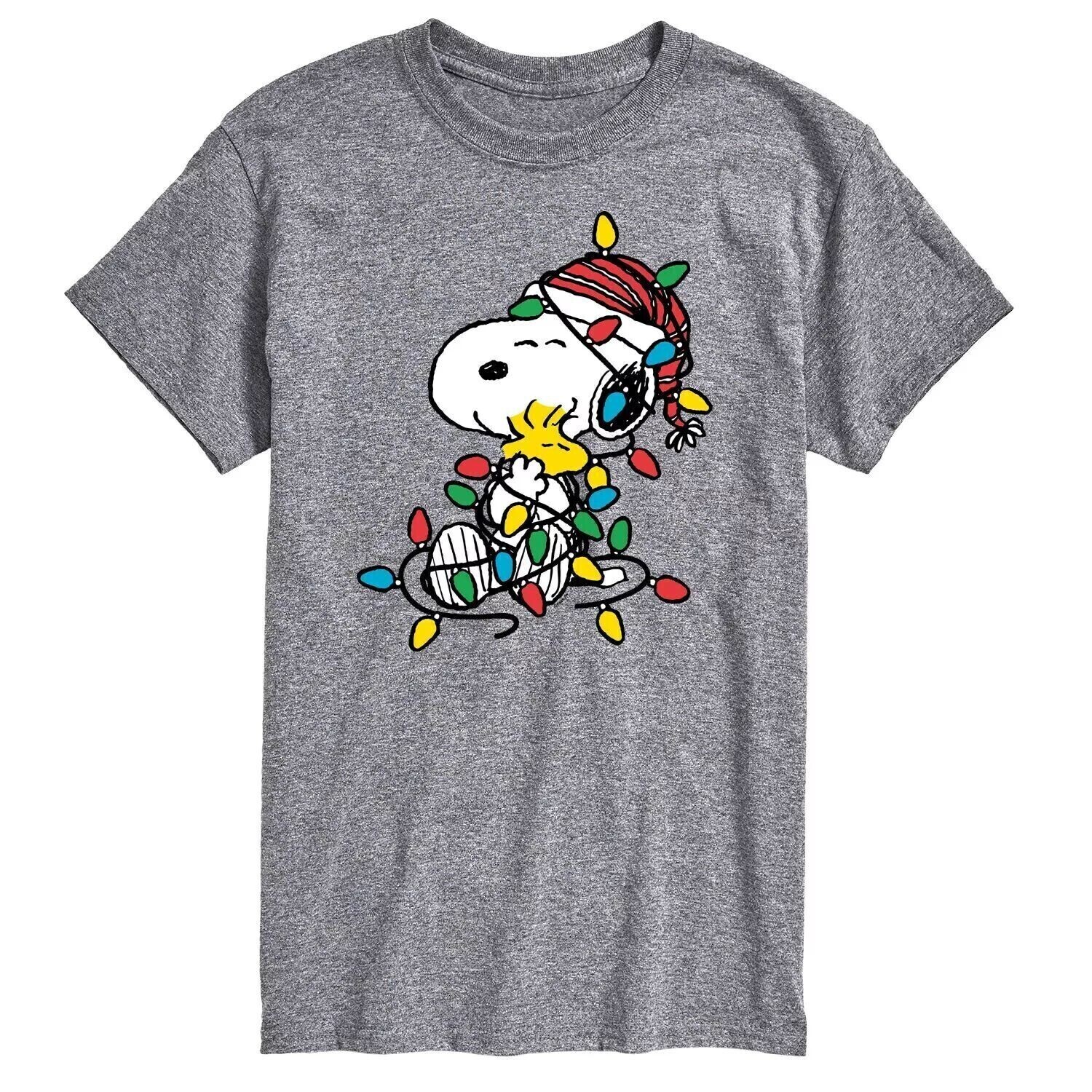 Футболка с рождественскими огнями Big & Tall Peanuts Licensed Character 
Футболка с рождественскими огнями Big & Tall Peanuts Licensed Character