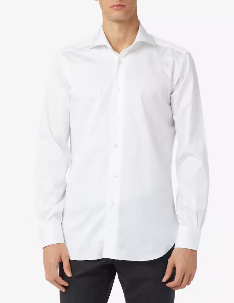 Узкая рубашка из твила Barba Napoli, белый
Узкая рубашка из твила Barba Napoli, белый