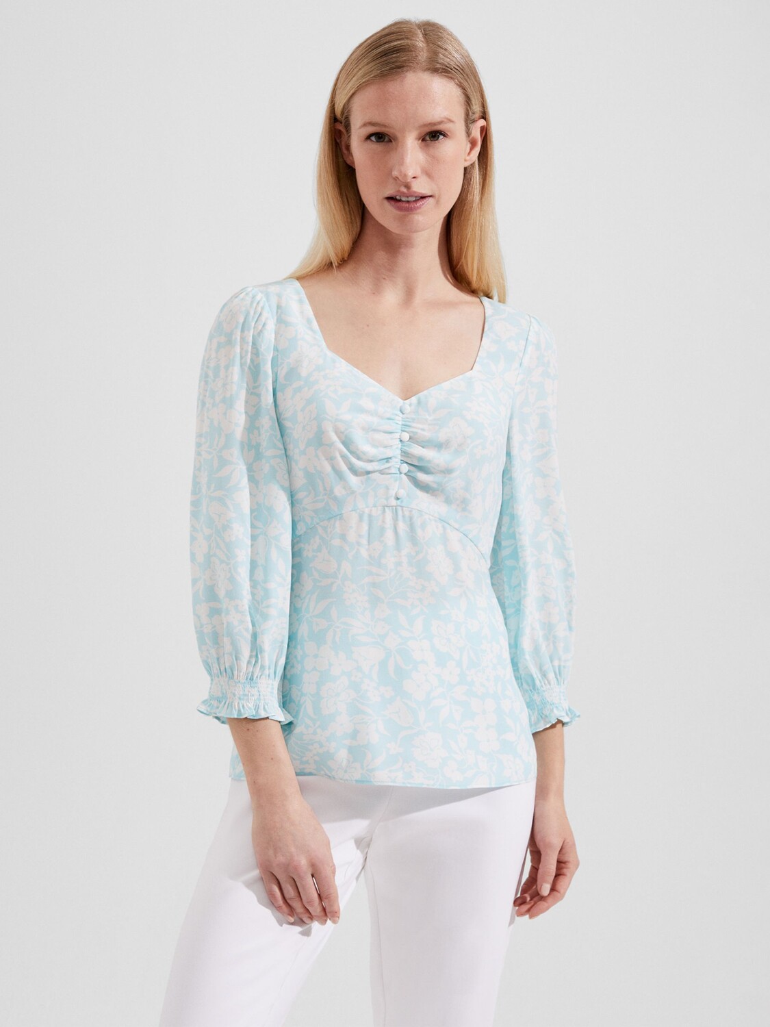 Блуза Hobbs Kristina, Синий/Слоновая кость
Блуза Hobbs Kristina, Синий/Слоновая кость