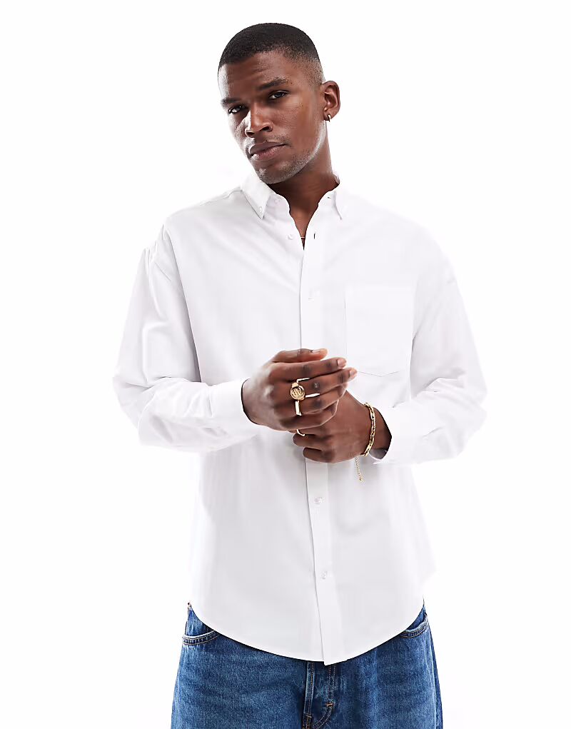 Рубашка оксфорд свободного кроя в стиле 90-х годов ASOS DESIGN белого цвета
Рубашка оксфорд свободного кроя в стиле 90-х годов ASOS DESIGN белого цвета