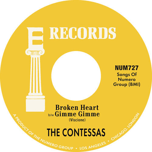Сингл 7" Contessas: Broken Heart B/w Gimme Gimme
Сингл 7" Contessas: Broken Heart B/w Gimme Gimme