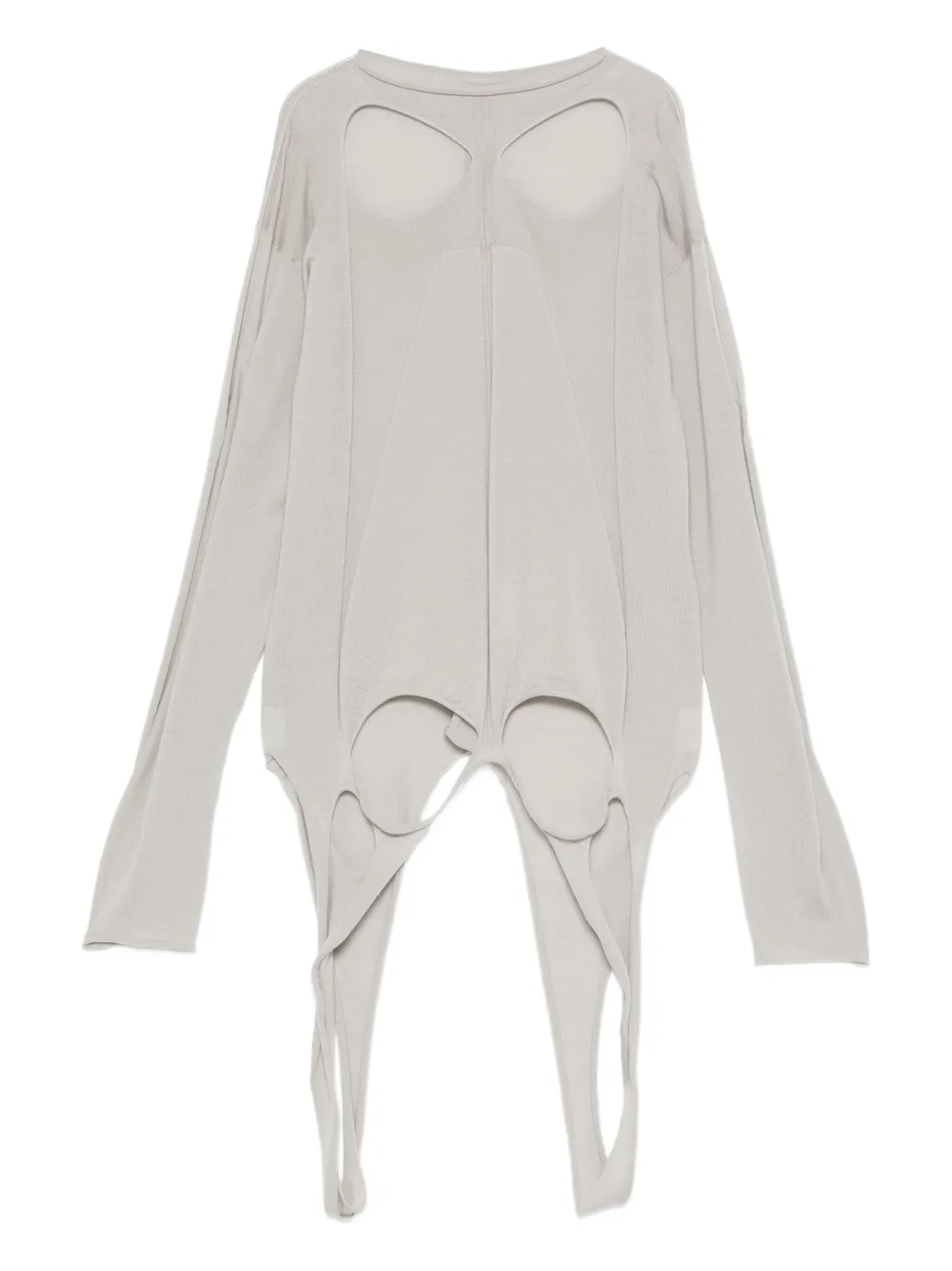 Свитер с вырезами на спине Rick Owens, серый 
Свитер с вырезами на спине Rick Owens, серый