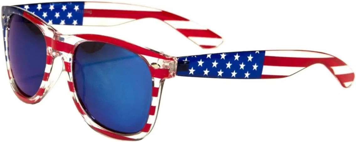 Классические солнцезащитные очки VWE с зеркальной оправой и изображением американского патриотического флага (США) - прозрачная оправа V.W.E., Blue Mirror
Классические солнцезащитные очки VWE с зеркальной оправой и изображением американского патриотического флага (США) - прозрачная оправа V.W.E., Blue Mirror