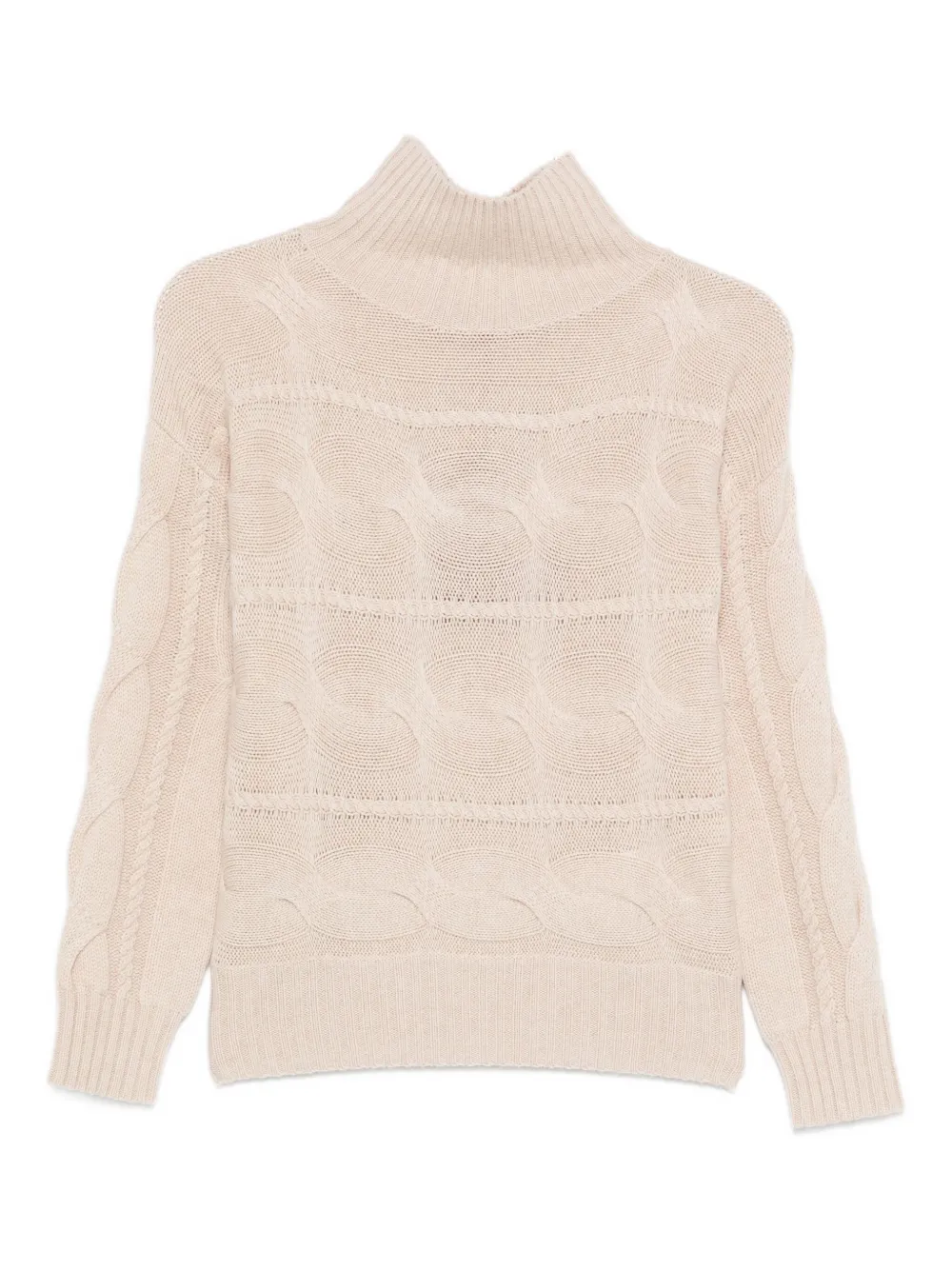 Свитер фактурной вязки с высоким воротником MAX MARA, нейтральный
Свитер фактурной вязки с высоким воротником MAX MARA, нейтральный