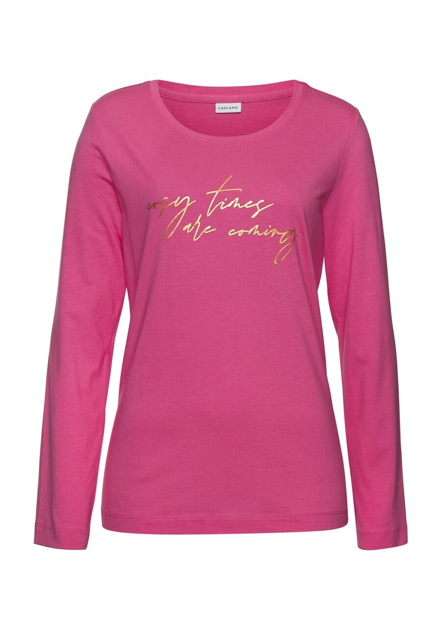 Пижамный топ LASCANA Pajama Shirt, розовый 
Пижамный топ LASCANA Pajama Shirt, розовый