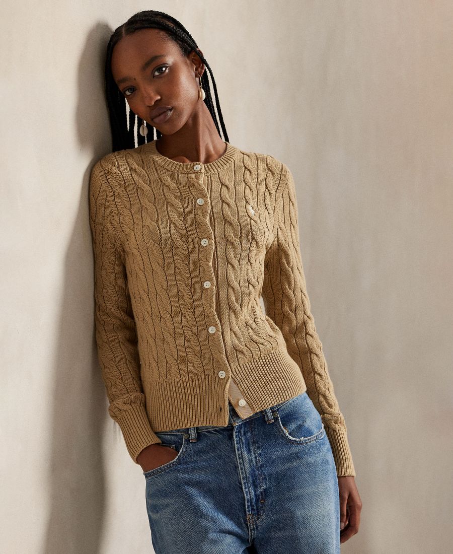 Женский хлопковый кардиган крупной вязки с круглым вырезом Polo Ralph Lauren, Vintage Khaki
Женский хлопковый кардиган крупной вязки с круглым вырезом Polo Ralph Lauren, Vintage Khaki
