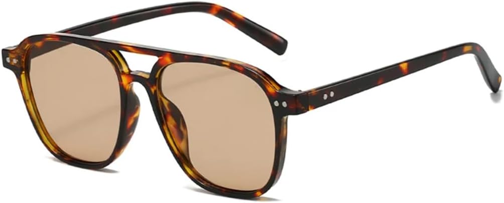 Мужские солнцезащитные очки Retro Rivets с двойной перемычкой, модные женские солнцезащитные очки класса люкс с защитой от УФ-излучения UV400 UATXTAU, Leopard Champagne
Мужские солнцезащитные очки Retro Rivets с двойной перемычкой, модные женские солнцезащитные очки класса люкс с защитой от УФ-излучения UV400 UATXTAU, Leopard Champagne