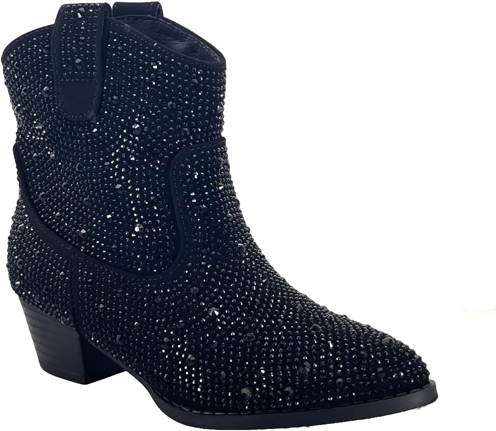 Ботильоны ABSOLEX с крупным каблуком и стразами, Black
Ботильоны ABSOLEX с крупным каблуком и стразами, Black