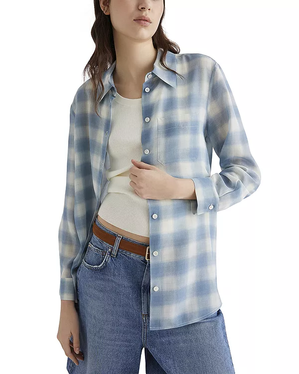 Шелковая рубашка на пуговицах спереди Marella, синий
Шелковая рубашка на пуговицах спереди Marella, синий