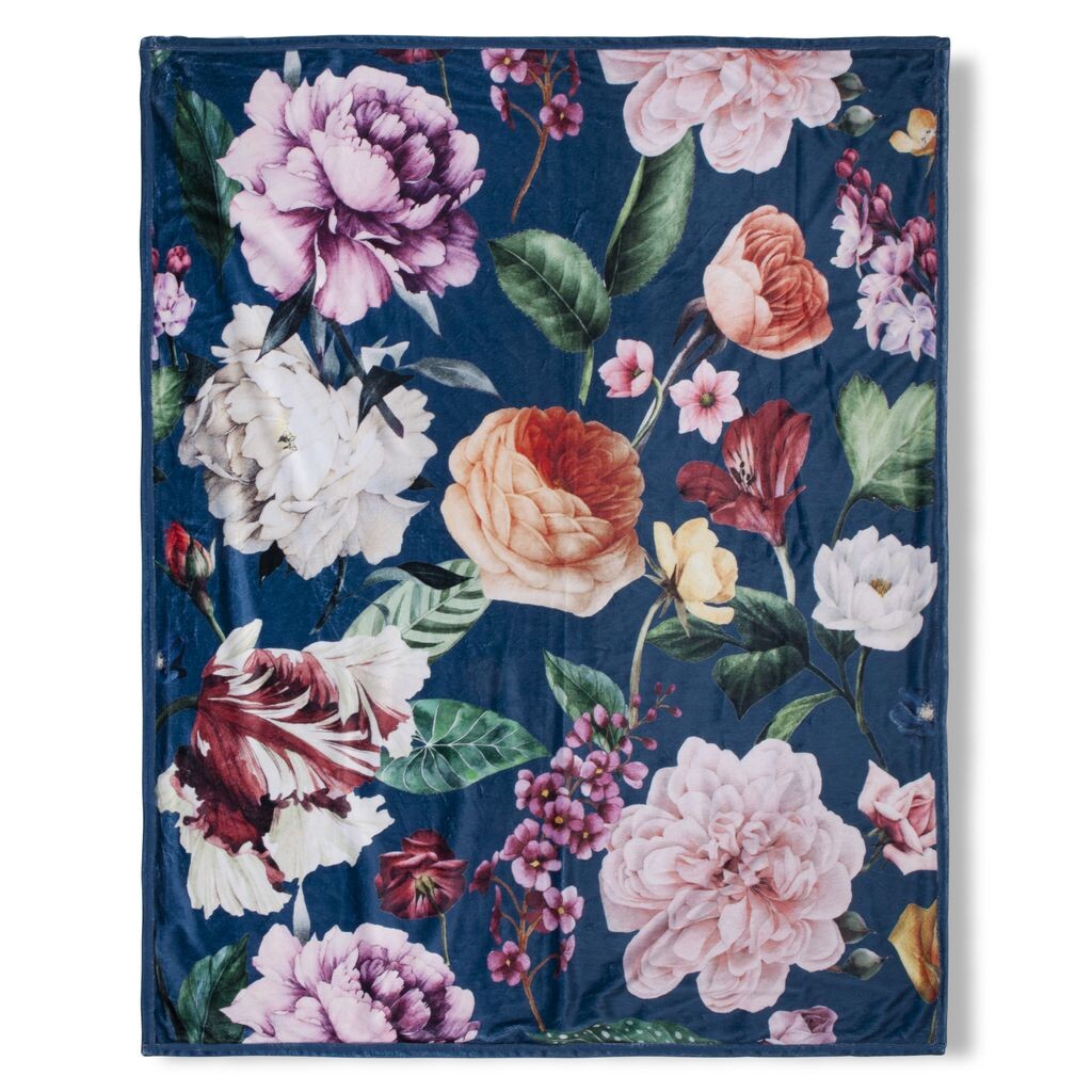 Плед Descanso с цветами - 130х160 см - 100% поливелвет Muller Textil, синий
Плед Descanso с цветами - 130х160 см - 100% поливелвет Muller Textil, синий