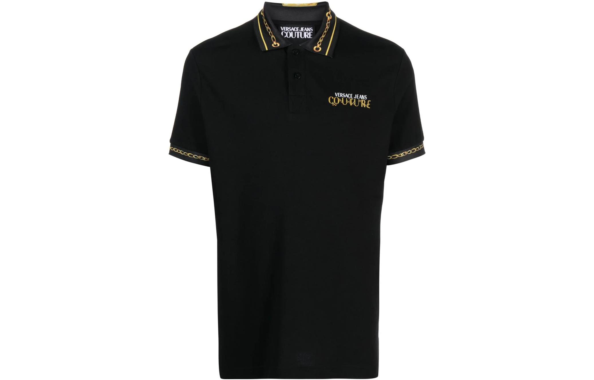 Поло с цепным узором VERSACE JEANS COUTURE, черный
Поло с цепным узором VERSACE JEANS COUTURE, черный