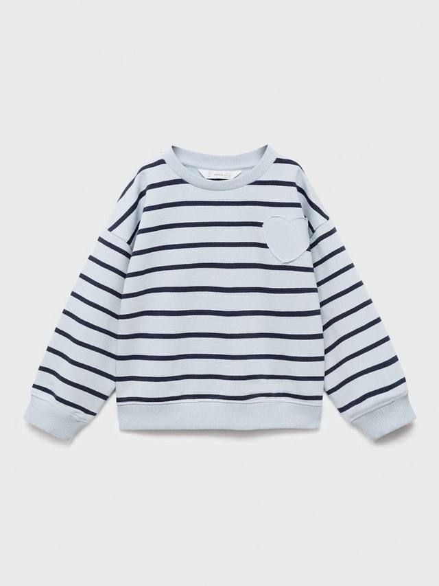 Детский хлопковый свитшот в полоску с сердечками Mango, Light Pastel Blue
Детский хлопковый свитшот в полоску с сердечками Mango, Light Pastel Blue