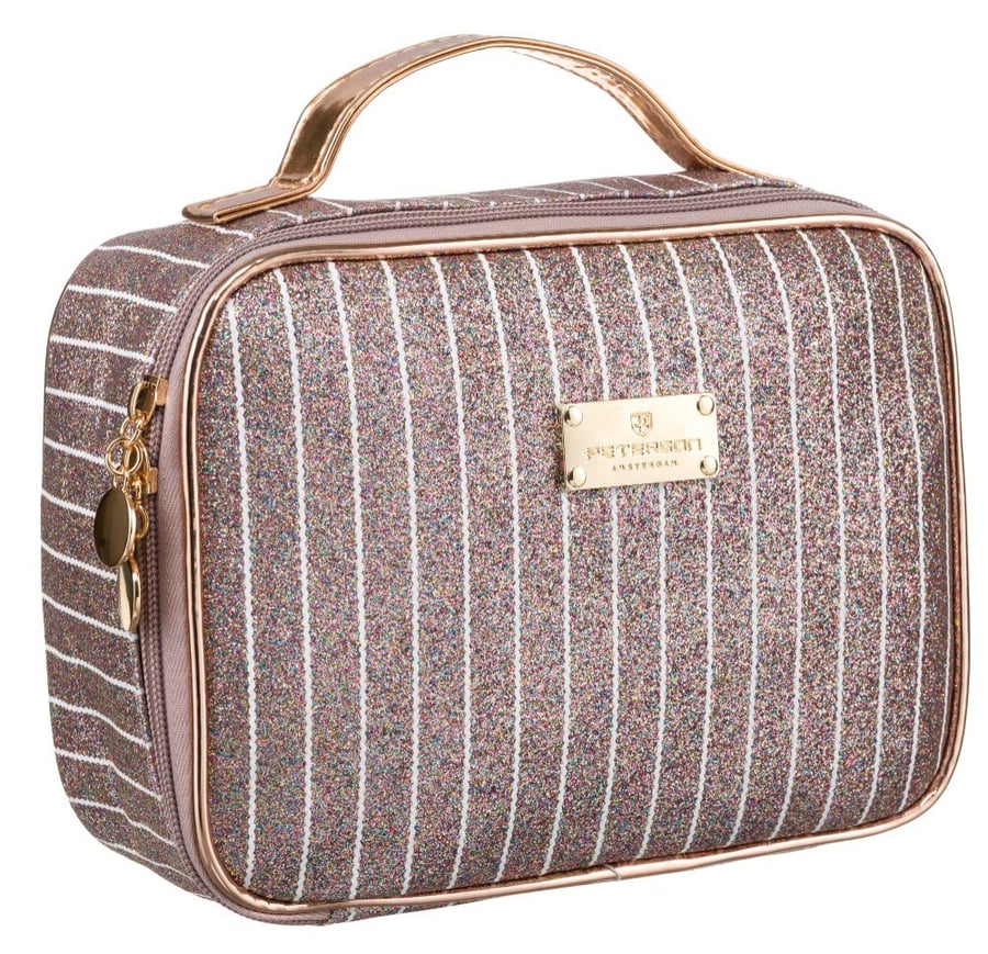 Женская косметичка с ручкой, складная, розовая, вместительная и функциональная, элегантный подарок PETERSON 
Женская косметичка с ручкой, складная, розовая, вместительная и функциональная, элегантный подарок PETERSON