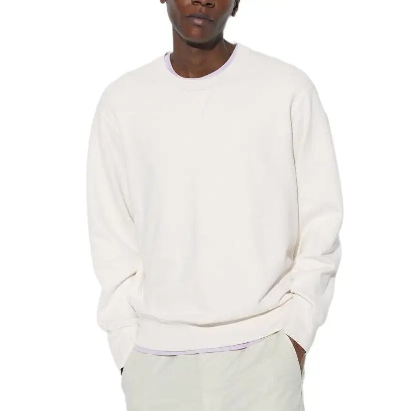 Толстовка унисекс молочно-белая Uniqlo, слоновая кость 
Толстовка унисекс молочно-белая Uniqlo, слоновая кость