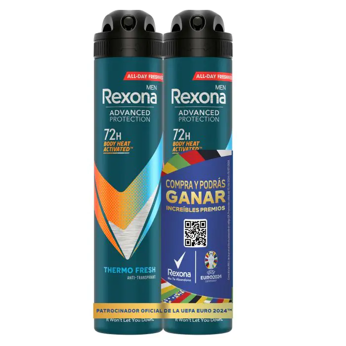 Дезодорант advanced protection desodorante thermo fresh spray Rexona, объем 2 x 200 мл
Дезодорант advanced protection desodorante thermo fresh spray Rexona, объем 2 x 200 мл