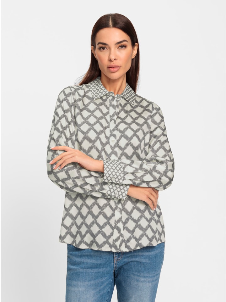 Блузка-рубашка серого цвета с принтом шампанского Heine
Блузка-рубашка серого цвета с принтом шампанского Heine