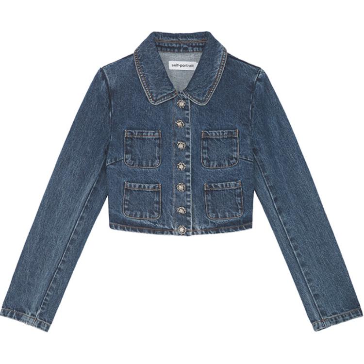 Self Portrait Джинсовая Курка Женская Деним Синяя
Self Portrait Джинсовая Курка Женская Деним Синяя