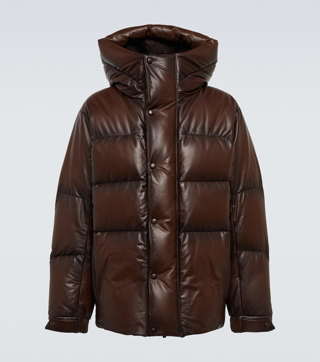 Пуховик из кожи с патиной Berluti, коричневый
Пуховик из кожи с патиной Berluti, коричневый