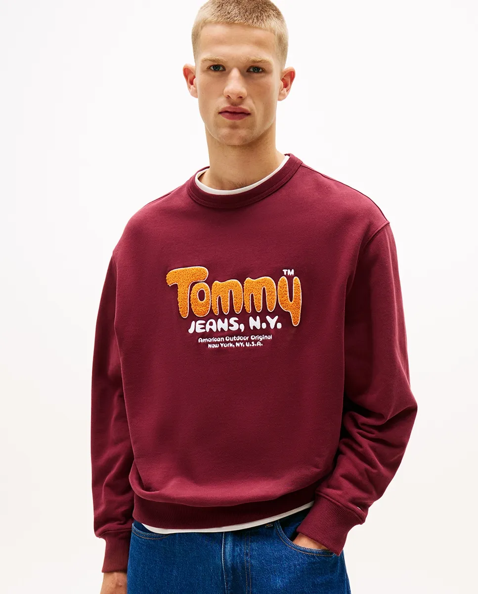 Мужская толстовка свободного кроя с круглым вырезом Tommy Jeans, бордовый
Мужская толстовка свободного кроя с круглым вырезом Tommy Jeans, бордовый