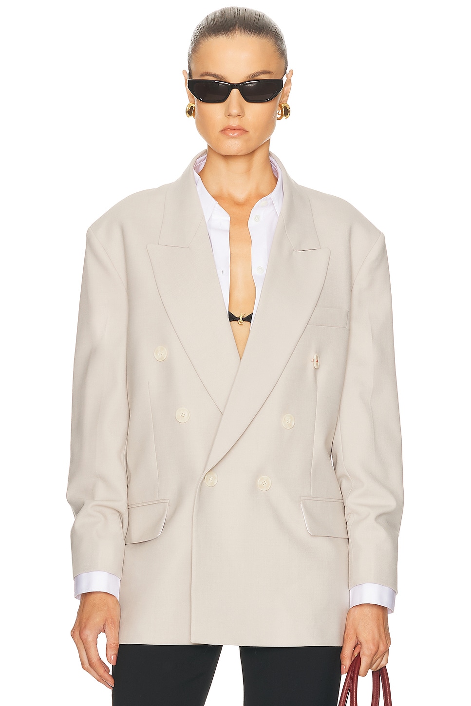 Двубортный блейзер Victoria Beckham, Pumice
Двубортный блейзер Victoria Beckham, Pumice