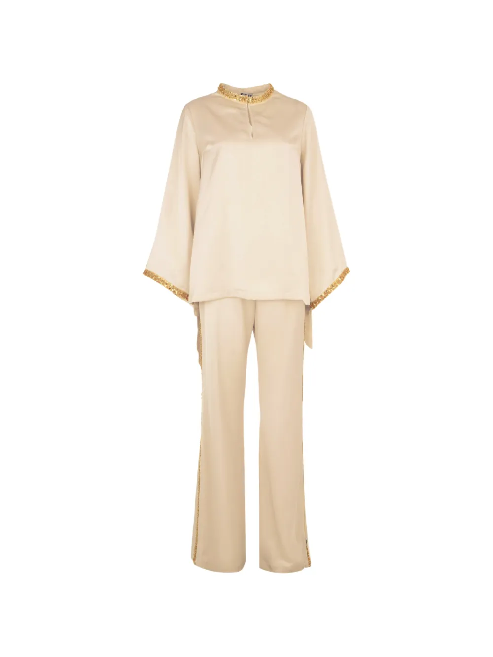 Комплект: блузка с расклешенными рукавами и брюки Samar Baruni, бежевый
Комплект: блузка с расклешенными рукавами и брюки Samar Baruni, бежевый