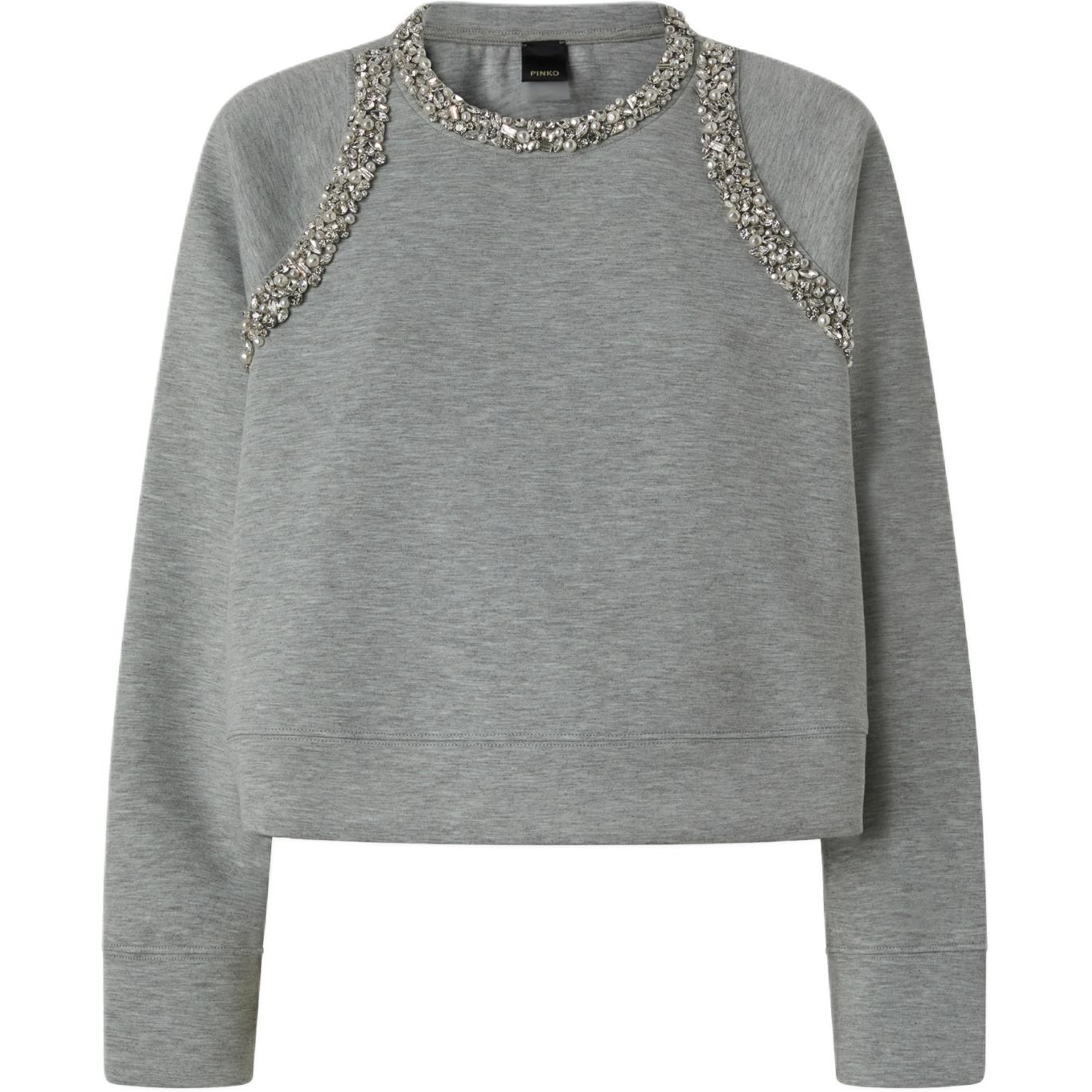 Свитшот с декорированным вырезом PINKO, серый
Свитшот с декорированным вырезом PINKO, серый