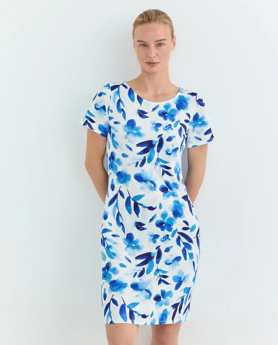 Платье с короткими рукавами и узором Zermatt, синий
Платье с короткими рукавами и узором Zermatt, синий
