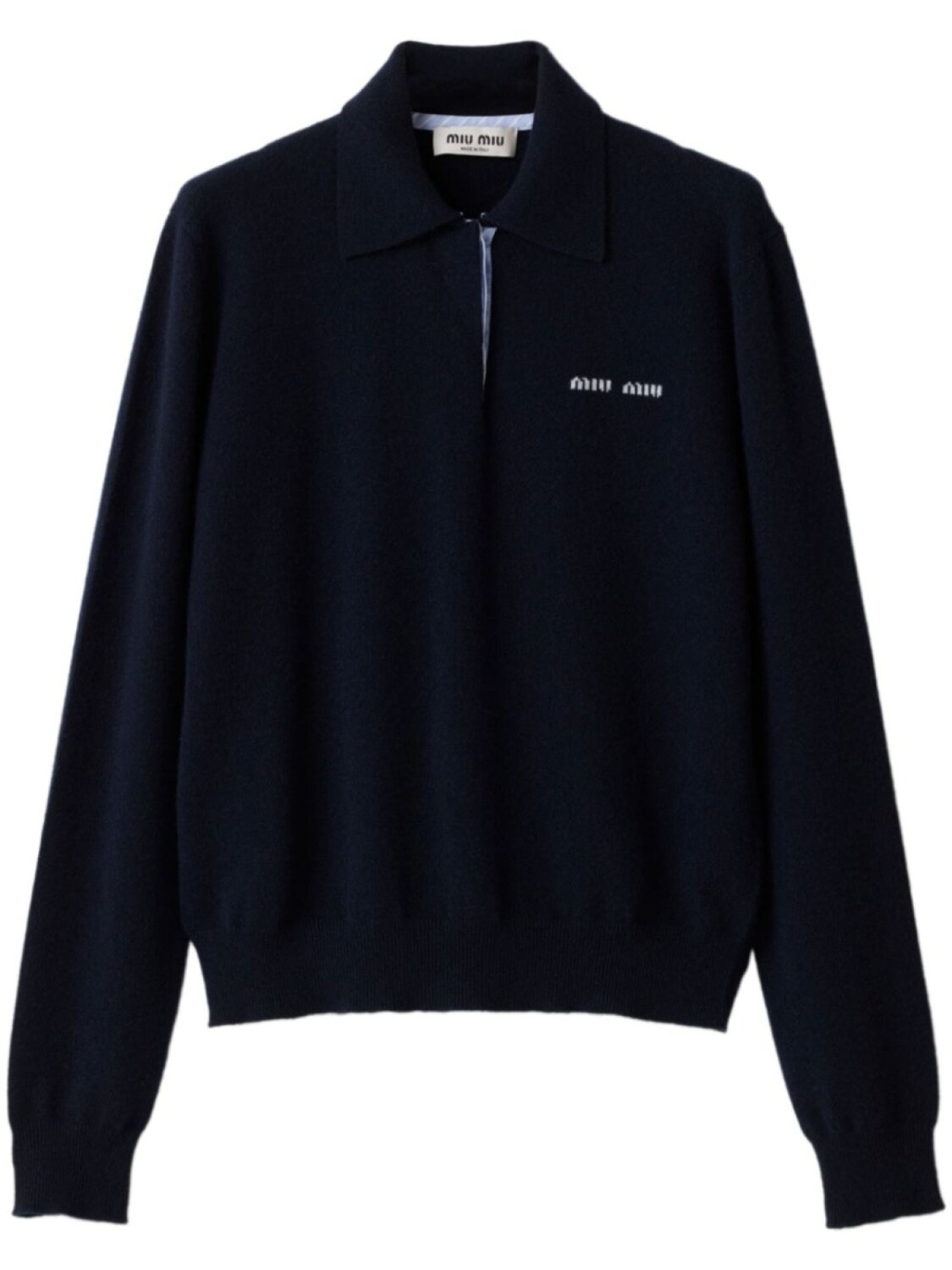 Кашемировая рубашка-поло Miu Miu, синий
Кашемировая рубашка-поло Miu Miu, синий