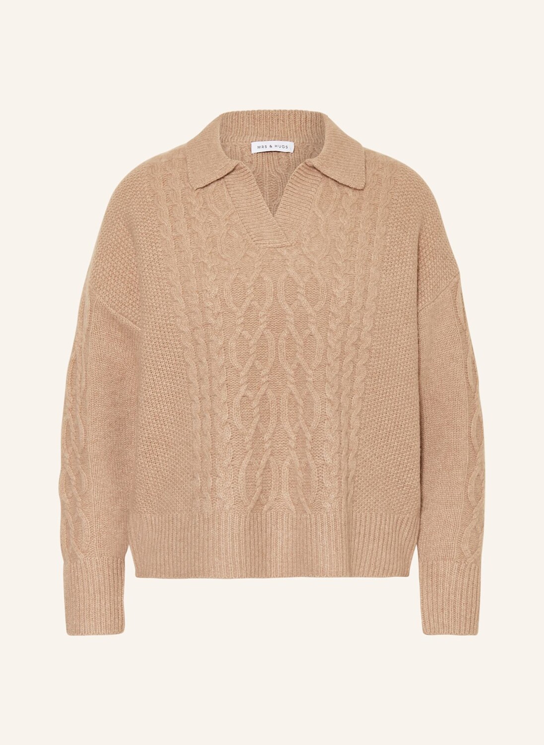Вязаная рубашка-поло Mrs & Hugs, бежевый
Вязаная рубашка-поло Mrs & Hugs, бежевый
