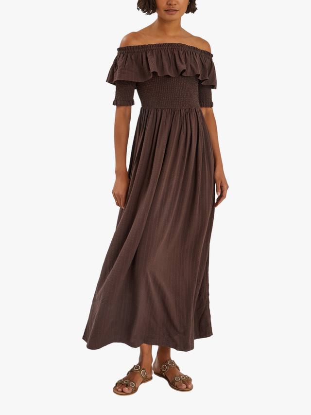 Платье макси с открытыми плечами и присборенным верхом Accessorize, Chocolate
Платье макси с открытыми плечами и присборенным верхом Accessorize, Chocolate