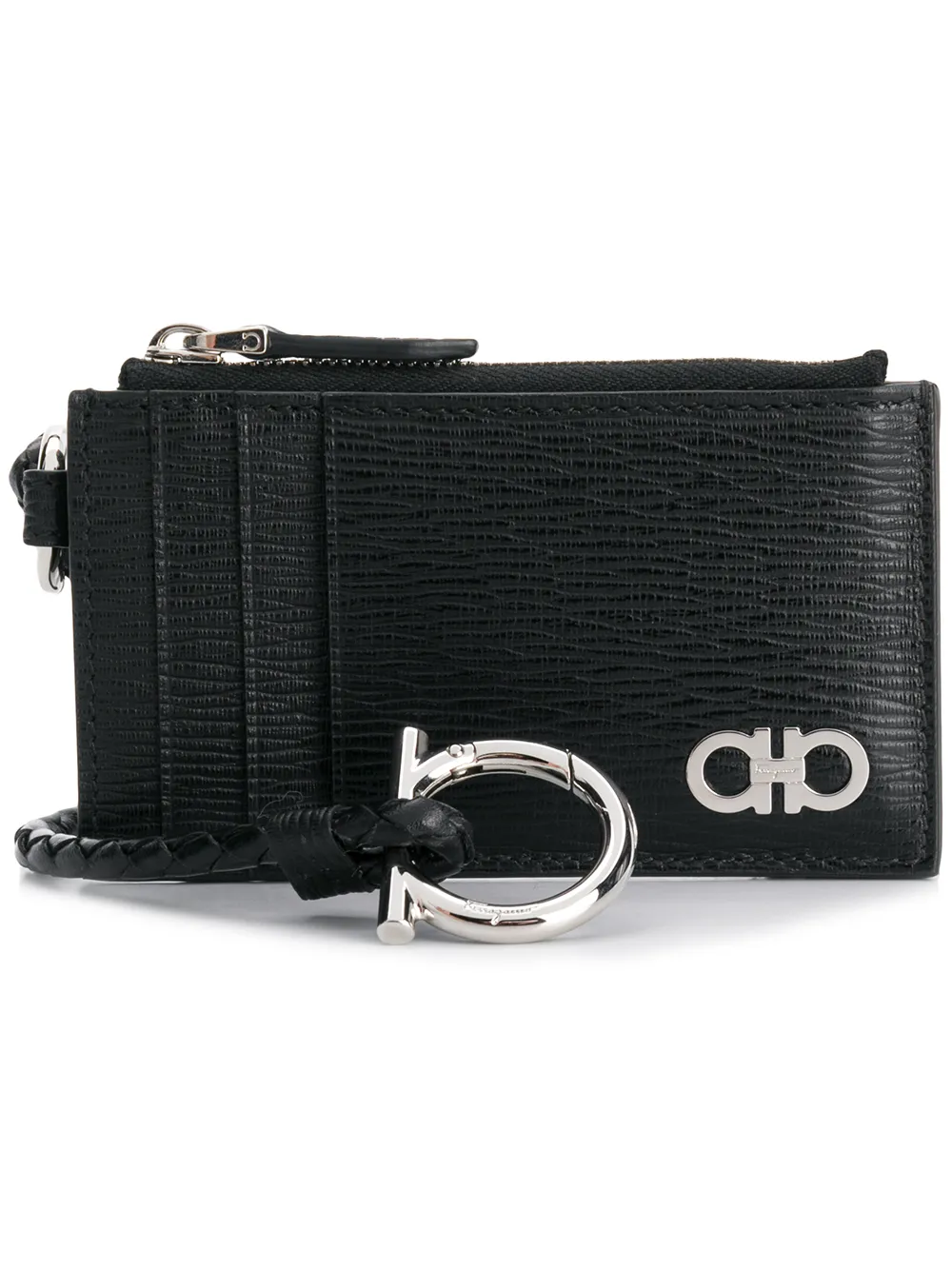 Кошелек с двойной вставкой Gancio Ferragamo, черный
Кошелек с двойной вставкой Gancio Ferragamo, черный