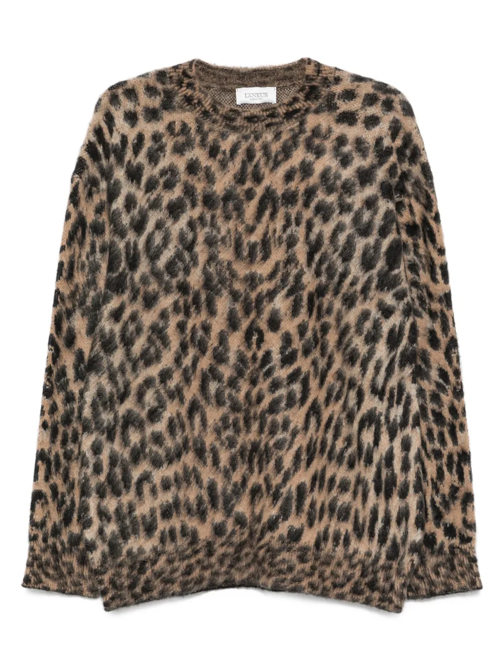 Свитер с леопардовым принтом Laneus, коричневый
Свитер с леопардовым принтом Laneus, коричневый