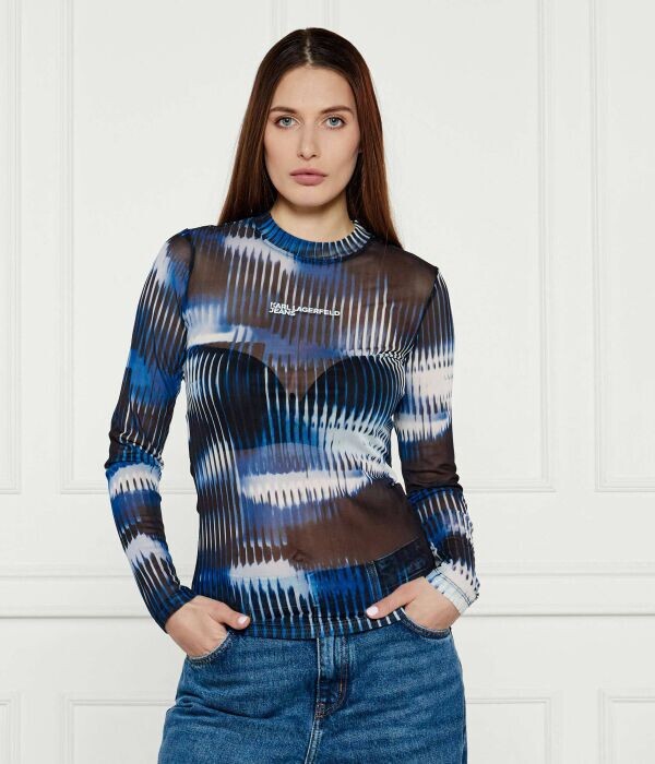 Лонгслив женский Karl Lagerfeld Jeans с принтом полупрозрачный, синий
Лонгслив женский Karl Lagerfeld Jeans с принтом полупрозрачный, синий