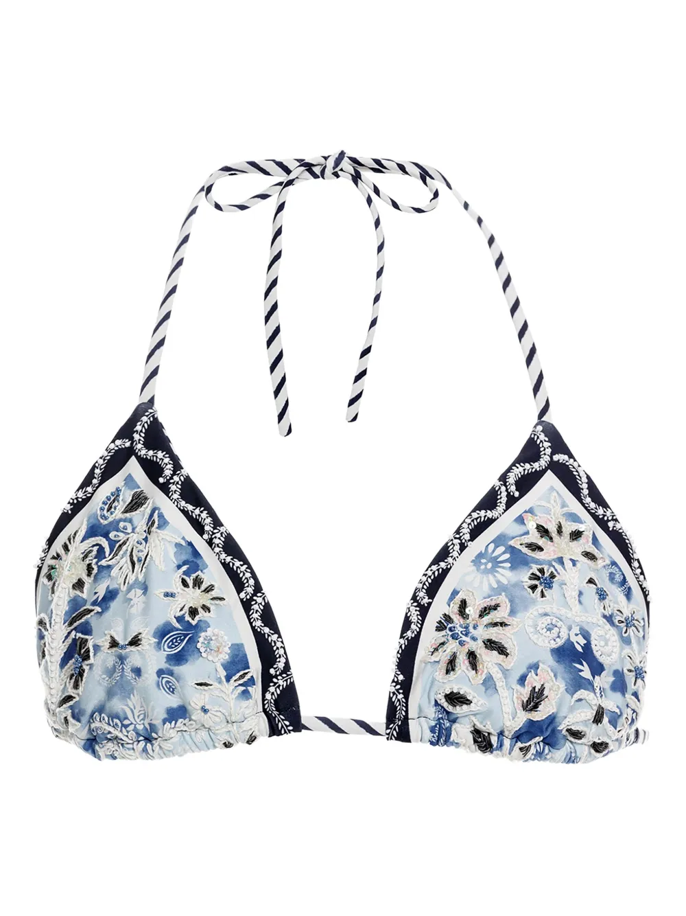 Декорированный топ бикини с треугольными чашками Agua Bendita, белый
Декорированный топ бикини с треугольными чашками Agua Bendita, белый
