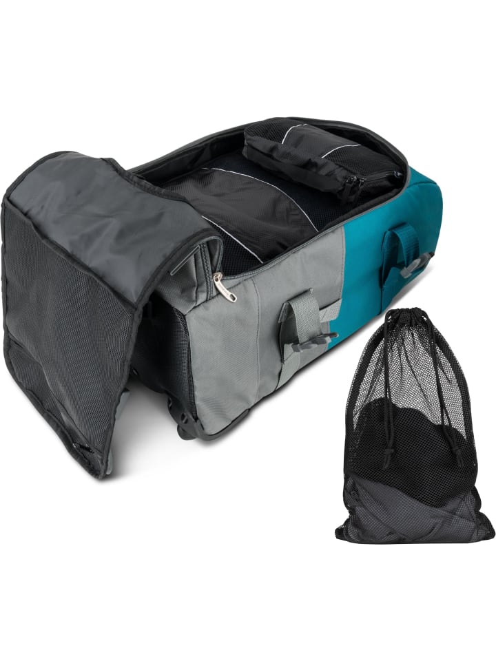 Дорожная сумка с 5 подходящими чехлами для одежды Melano в сером/петрольном цвете normani
Дорожная сумка с 5 подходящими чехлами для одежды Melano в сером/петрольном цвете normani