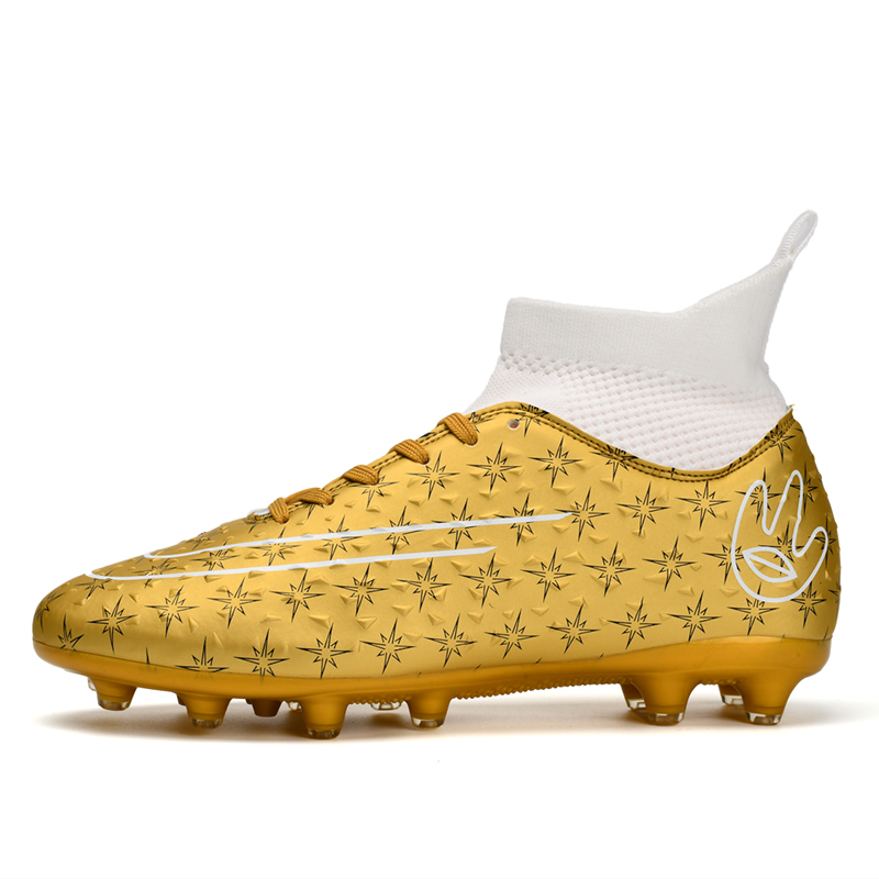 Kuding Футбольные бутсы мужские высокие верх белый лунный/черный синий/черный/золотой - золотые длинные шипы, цвет Gold Long Stud
Kuding Футбольные бутсы мужские высокие верх белый лунный/черный синий/черный/золотой - золотые длинные шипы, цвет Gold Long Stud