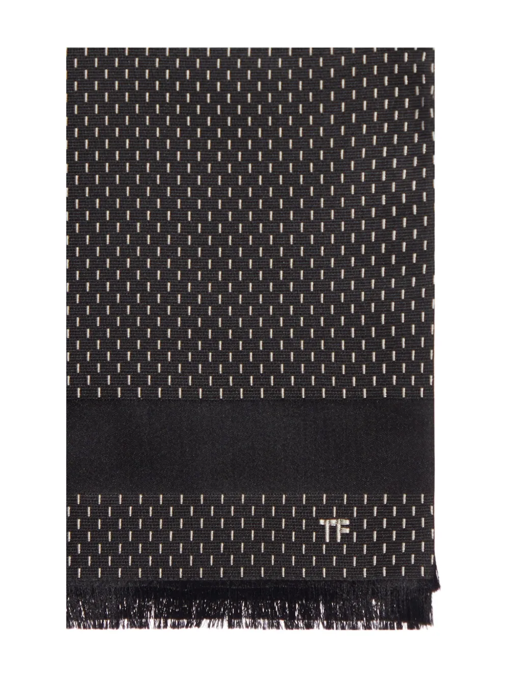 Жаккардовый шелковый шарф TOM FORD, черный
Жаккардовый шелковый шарф TOM FORD, черный