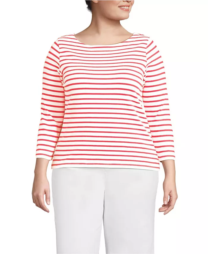 Топ из джерси Mariner размера Plus с вырезом-лодочкой Lands' End, белый
Топ из джерси Mariner размера Plus с вырезом-лодочкой Lands' End, белый