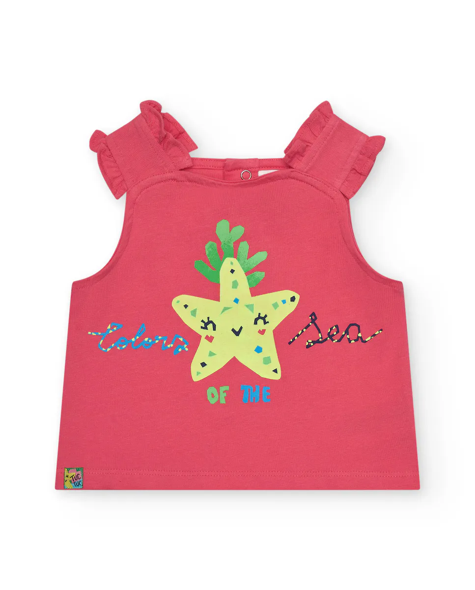 Розовая футболка для девочки с рюшами и морской звездой Tuc tuc, цвет Rosa
Розовая футболка для девочки с рюшами и морской звездой Tuc tuc, цвет Rosa