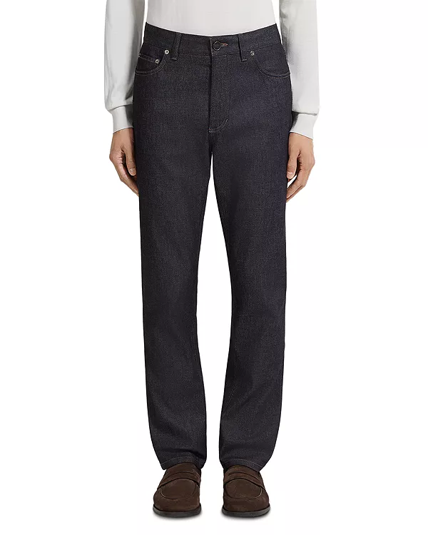 Джинсы «рокчиа» из эластичного хлопка и кашемира Zegna, синий
Джинсы «рокчиа» из эластичного хлопка и кашемира Zegna, синий