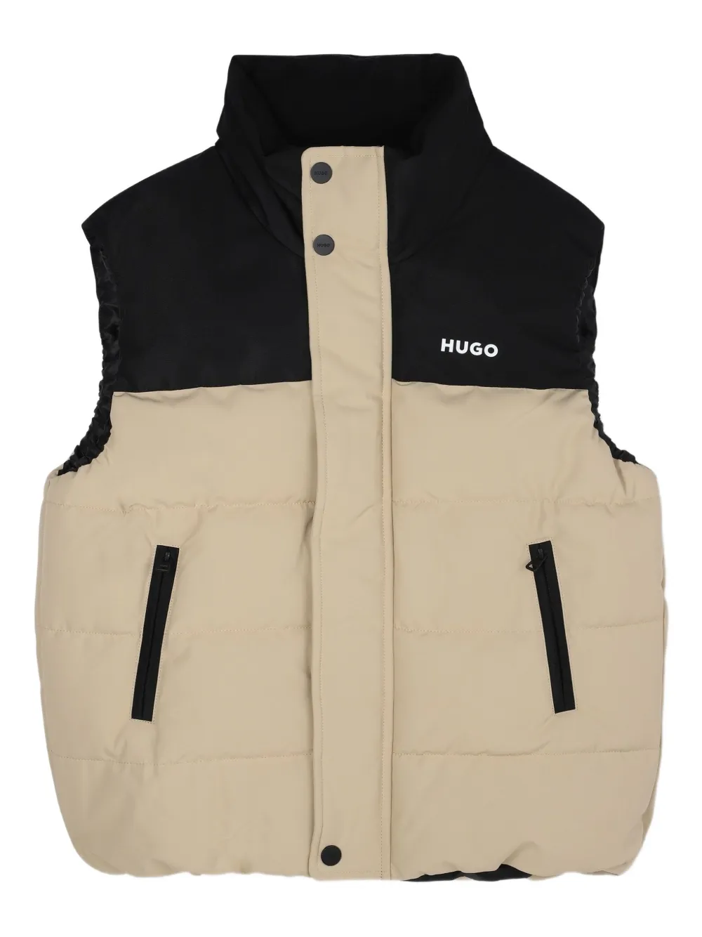 Дутый жилет в стиле колор-блок HUGO KIDS, нейтральный
Дутый жилет в стиле колор-блок HUGO KIDS, нейтральный