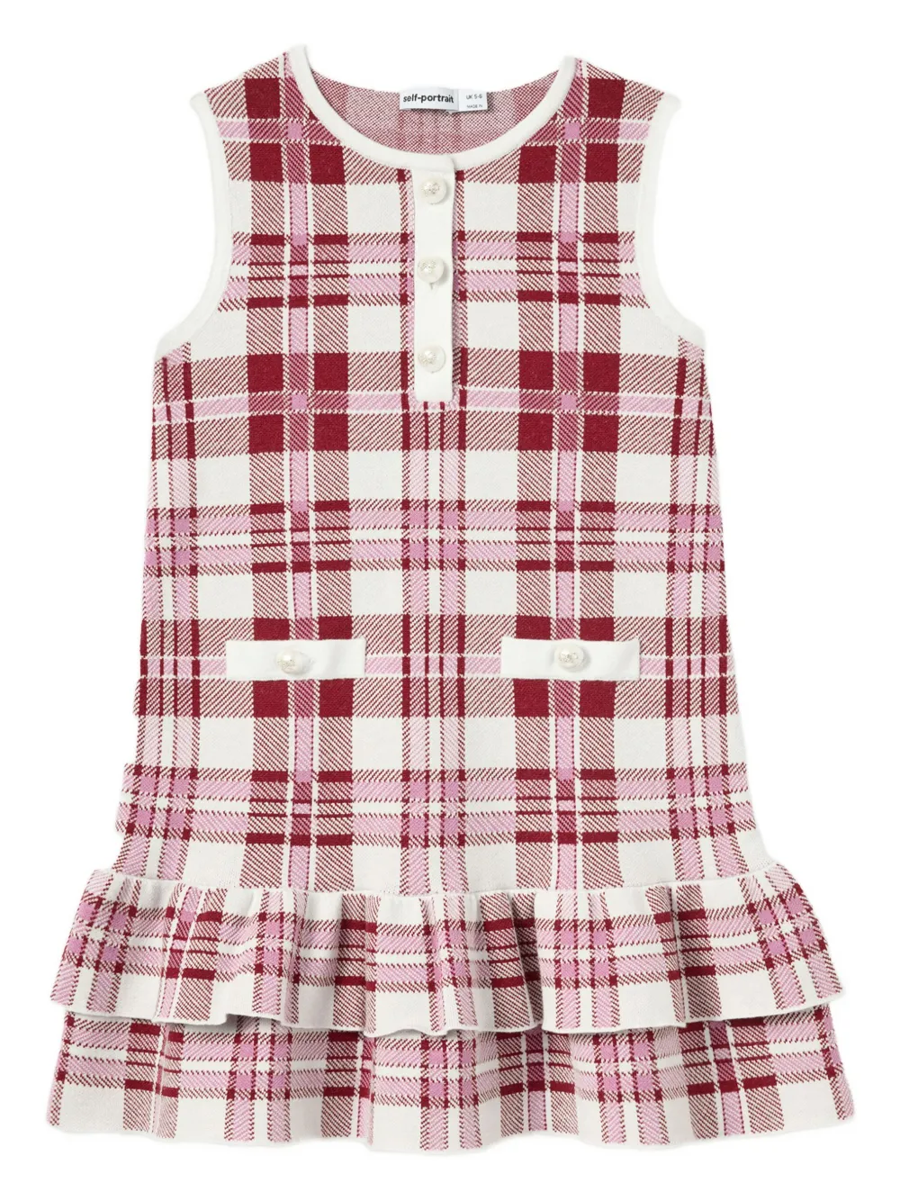 Платье с жемчужными пуговицами и оборками Self-Portrait Kids, красный
Платье с жемчужными пуговицами и оборками Self-Portrait Kids, красный